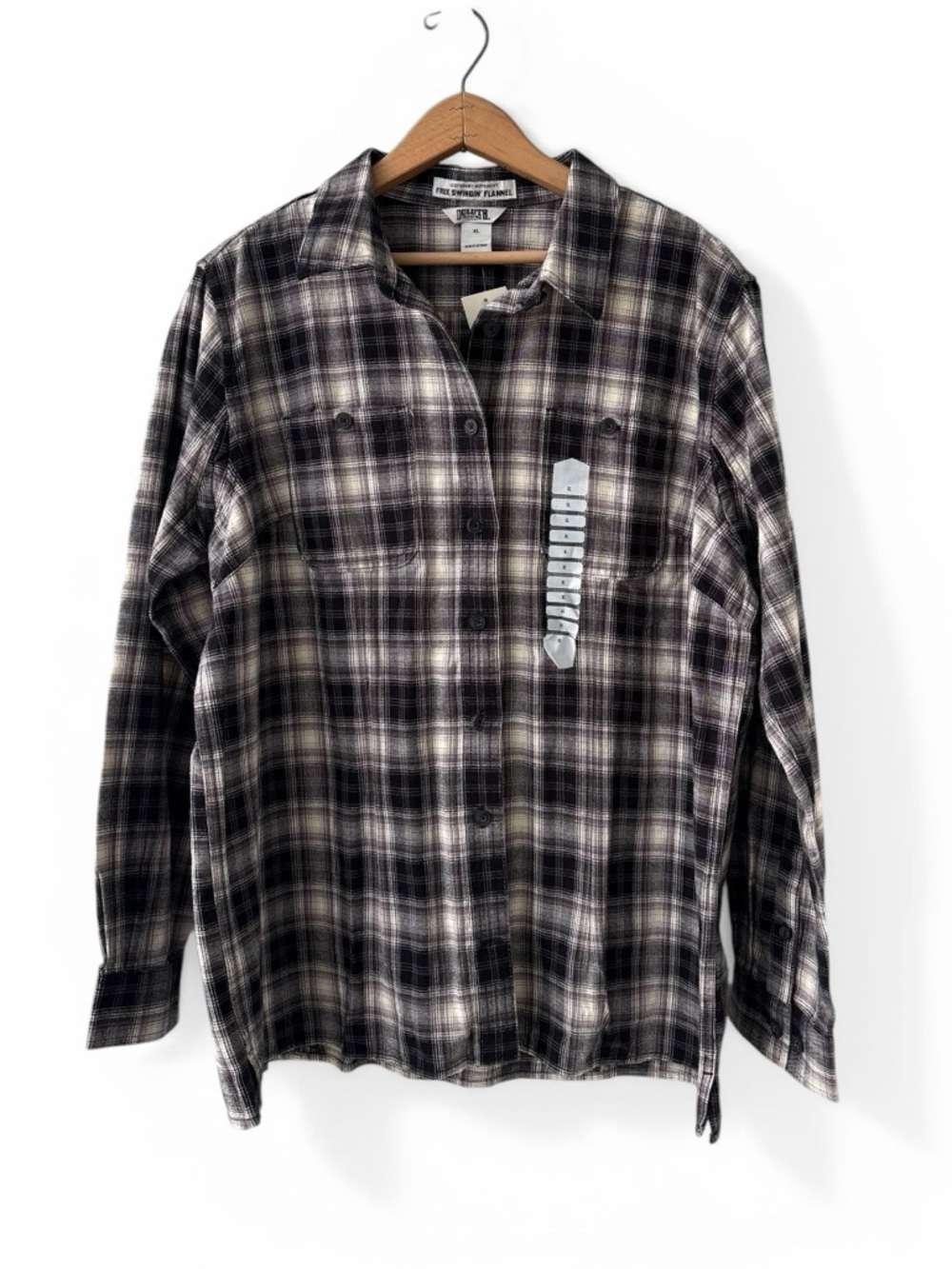 Duluth Trading Co Women's Free Swingin' Flannel Shirt XL NWT